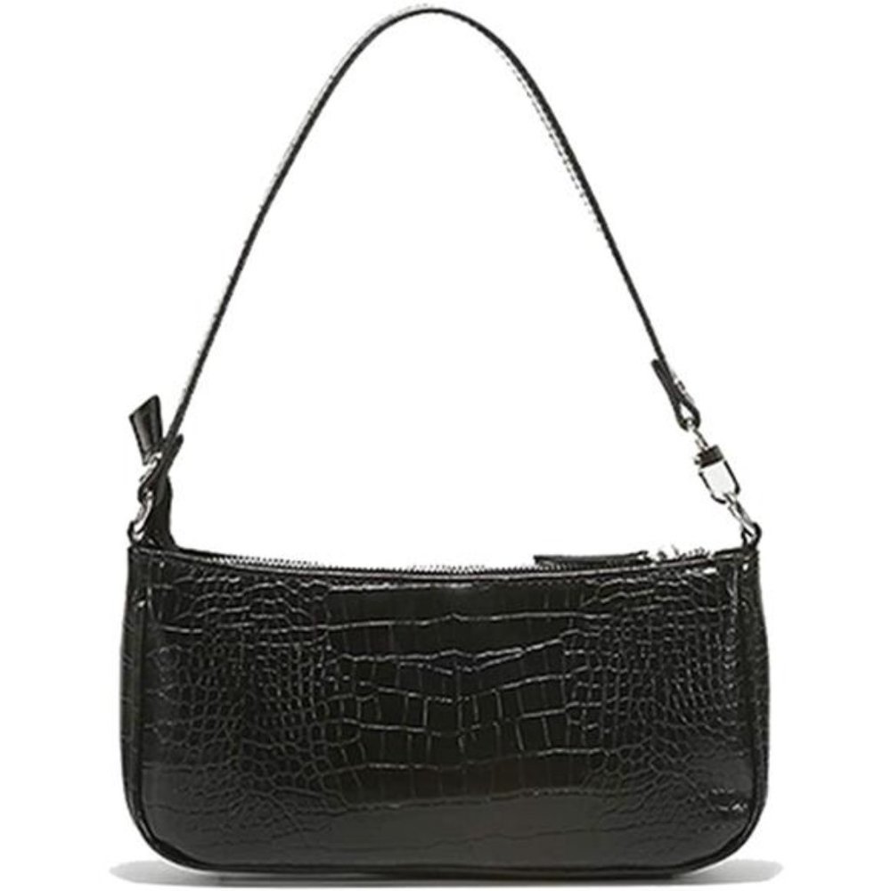 Retro Classic Clutch Shoulder Tote HandBag w Zipper Closure for Women Crocodile